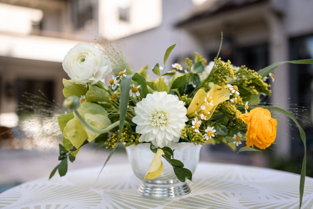 Flowers on table
