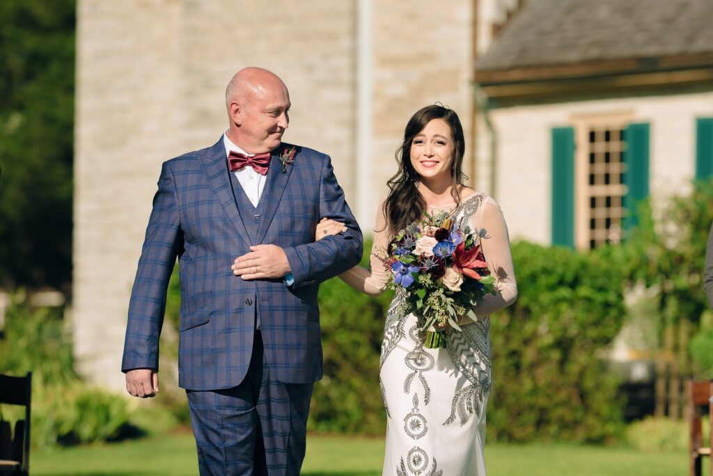 Annie with her father