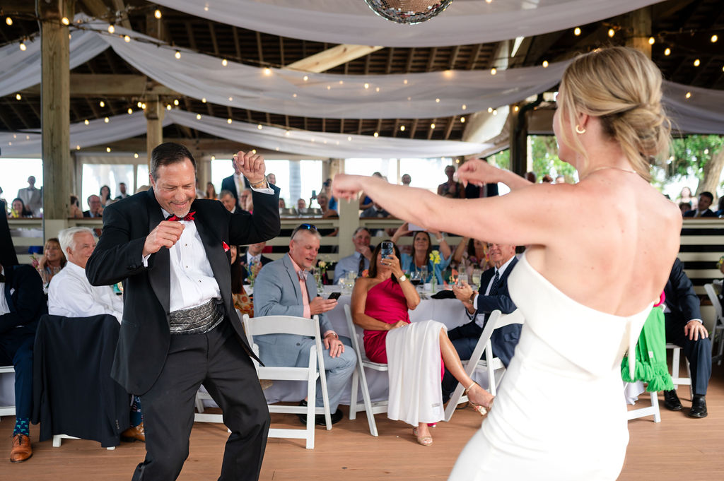 Hanna dancing with her father