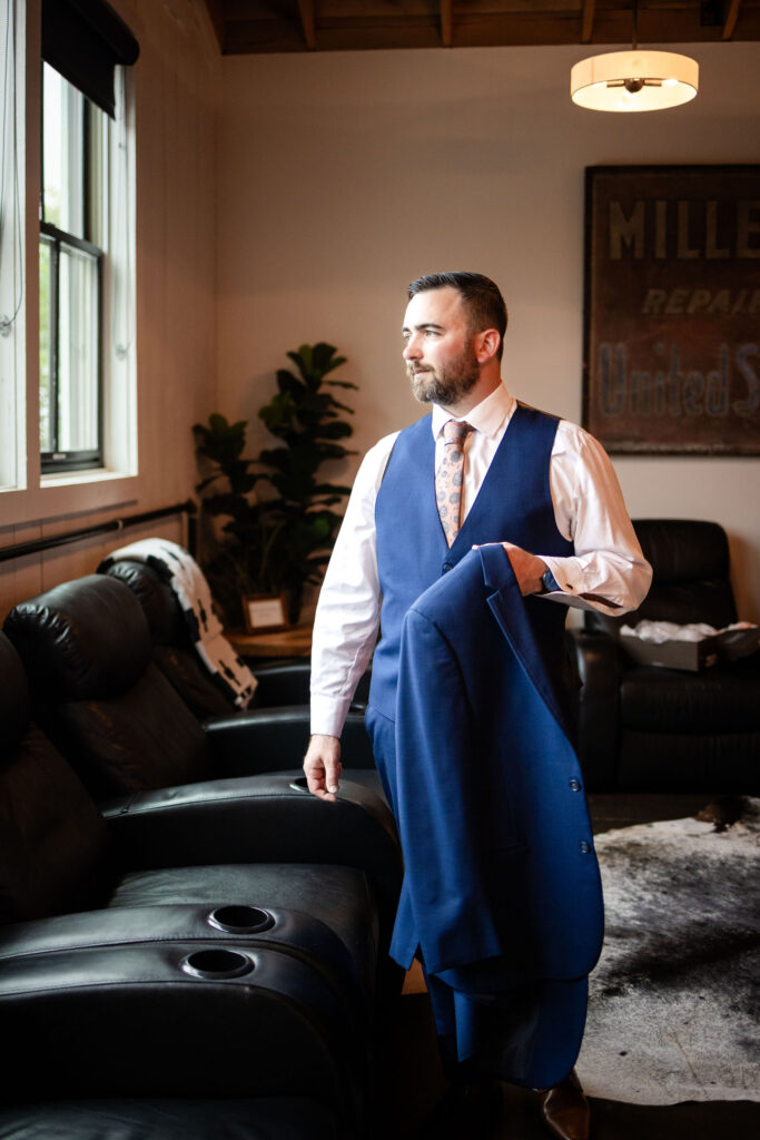Groom with Blue Suite