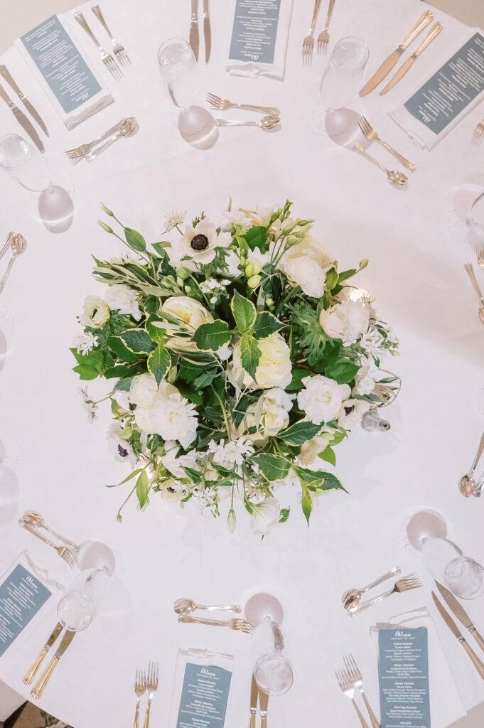 flowers on the table
