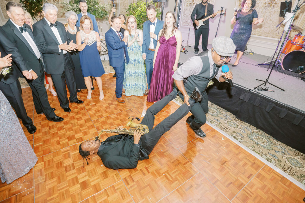 Julia and Shawn wedding party fun