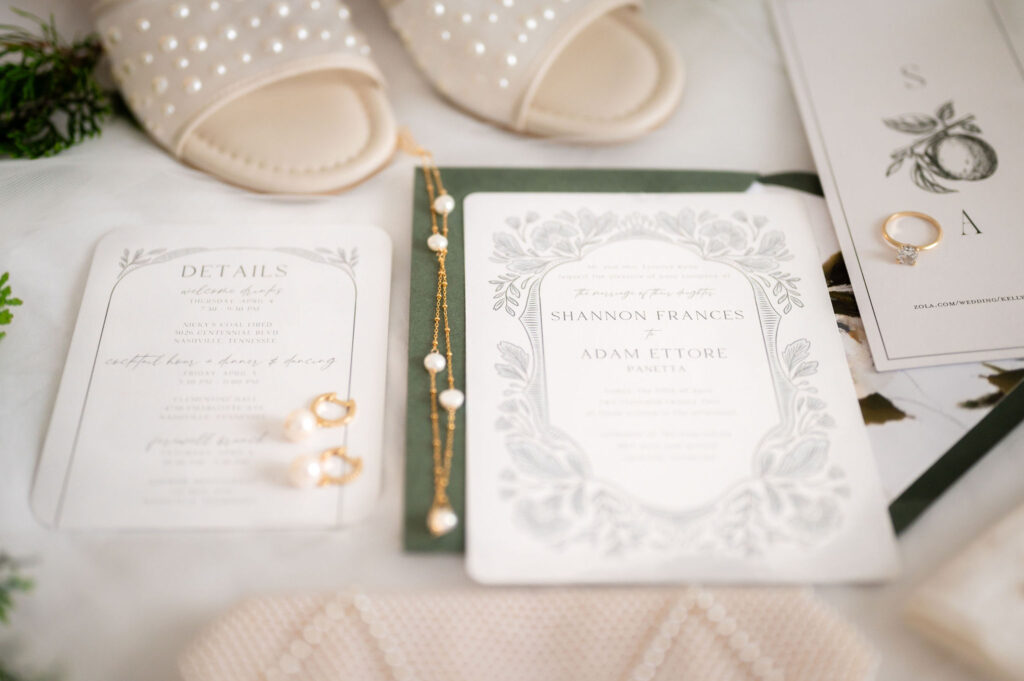 Shannon wedding cards and ring