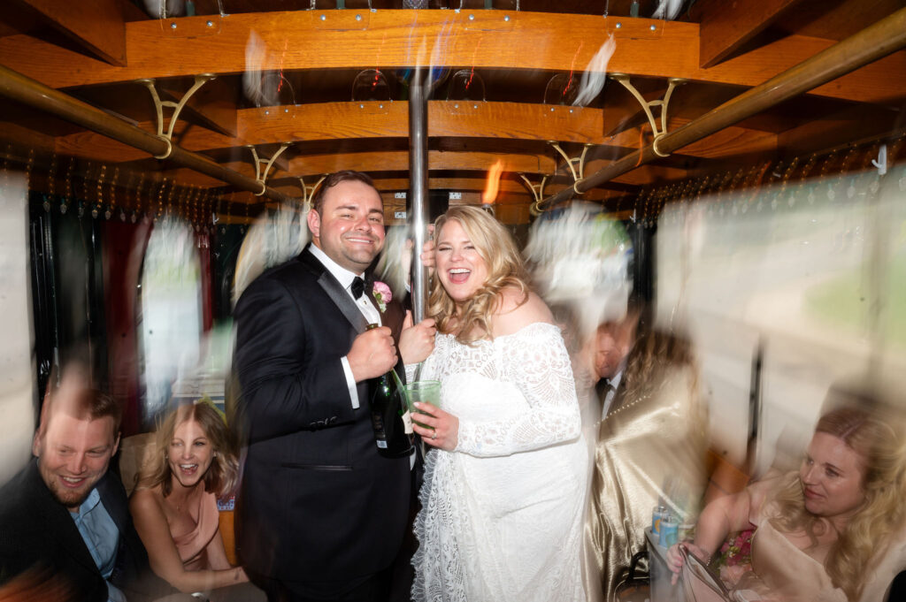 Shannon & Adam wedding party hall